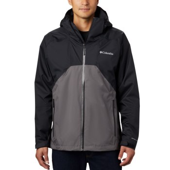 Columbia Jas Heren, Rain Scape Tall Zwart Grijs, 39NGFZYBK